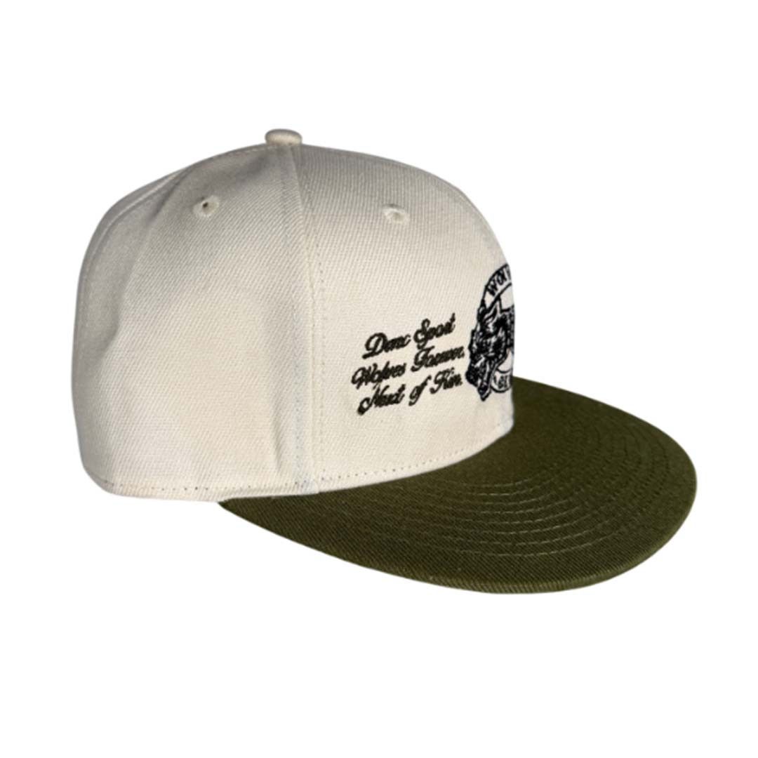 Darc Sport Darcsport Wolves Scripture Fitted Hat Cream Combat Green Size ONE SIZE - 2 Thumbnail