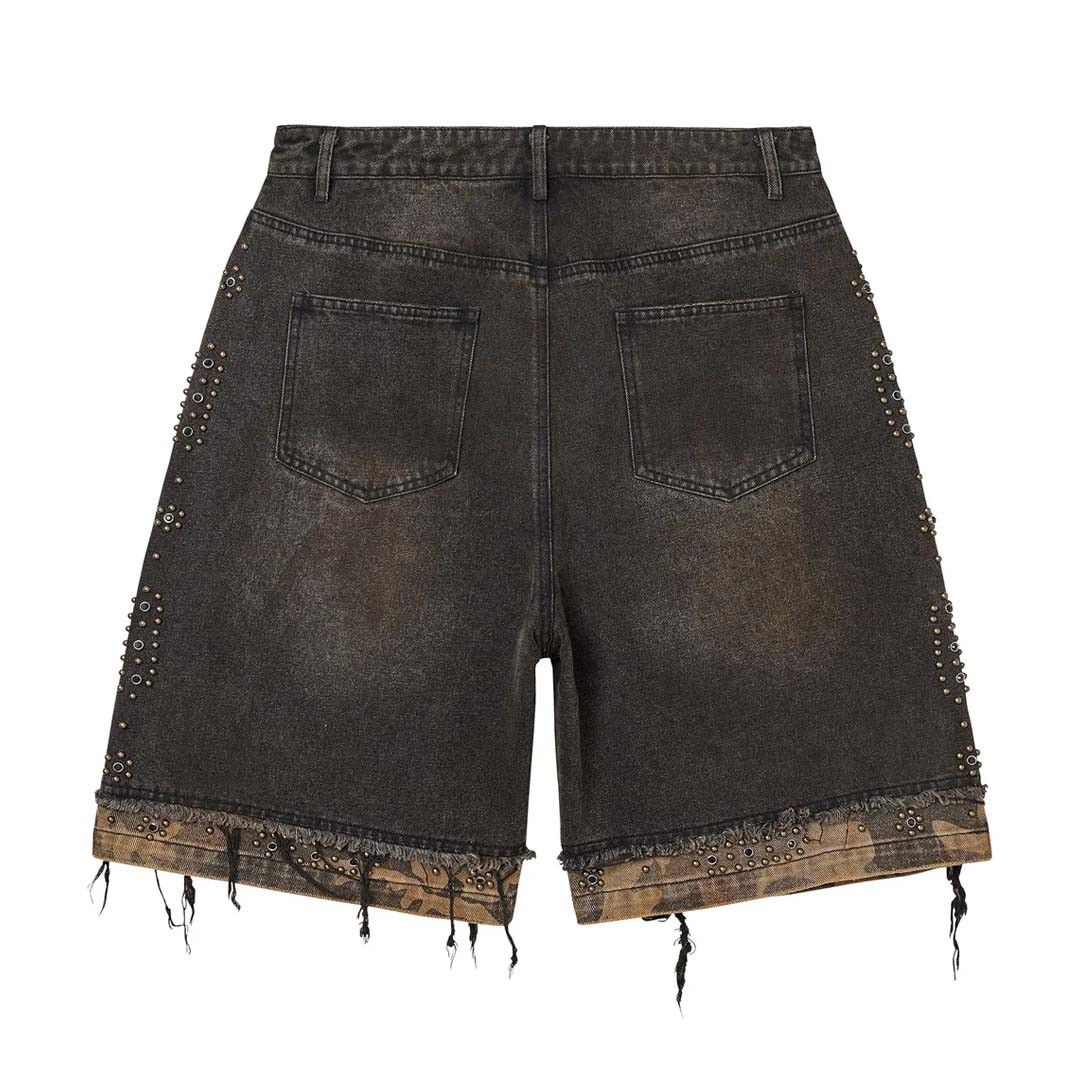 Vale Forever Double Black Denim Jorts Size US 34 / EU 50 - 2 Thumbnail