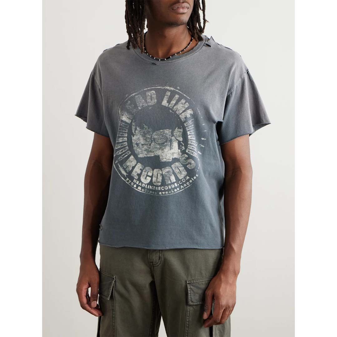 Gallery Dept. Distressed Glitter Cotton Jersey Tee Grey Size US S / EU 44-46 / 1 - 3 Thumbnail