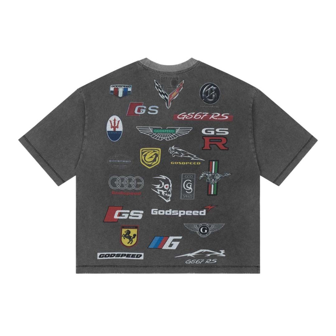 Godspeed Insignias Grey Wash Tee Size US M / EU 48-50 / 2 - 2 Thumbnail