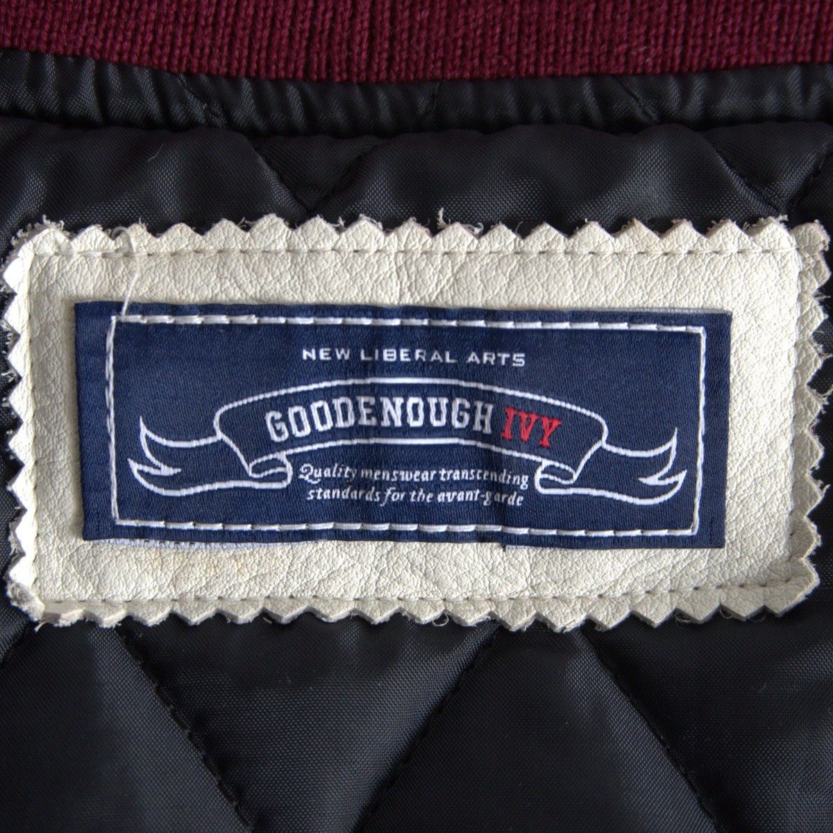 GOODENOUGH GOODENOUGH Leather Sleeve Varsity Jacket Size L Size US L / EU 52-54 / 3 - 3 Thumbnail