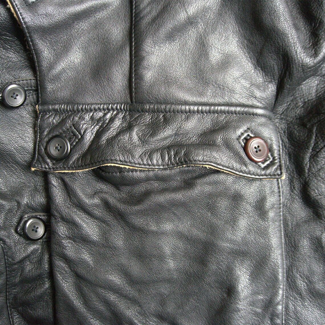 Kadoya Kadoya Leather Motorcycle Jacket Black Size L Size US L / EU 52-54 / 3 - 6 Thumbnail