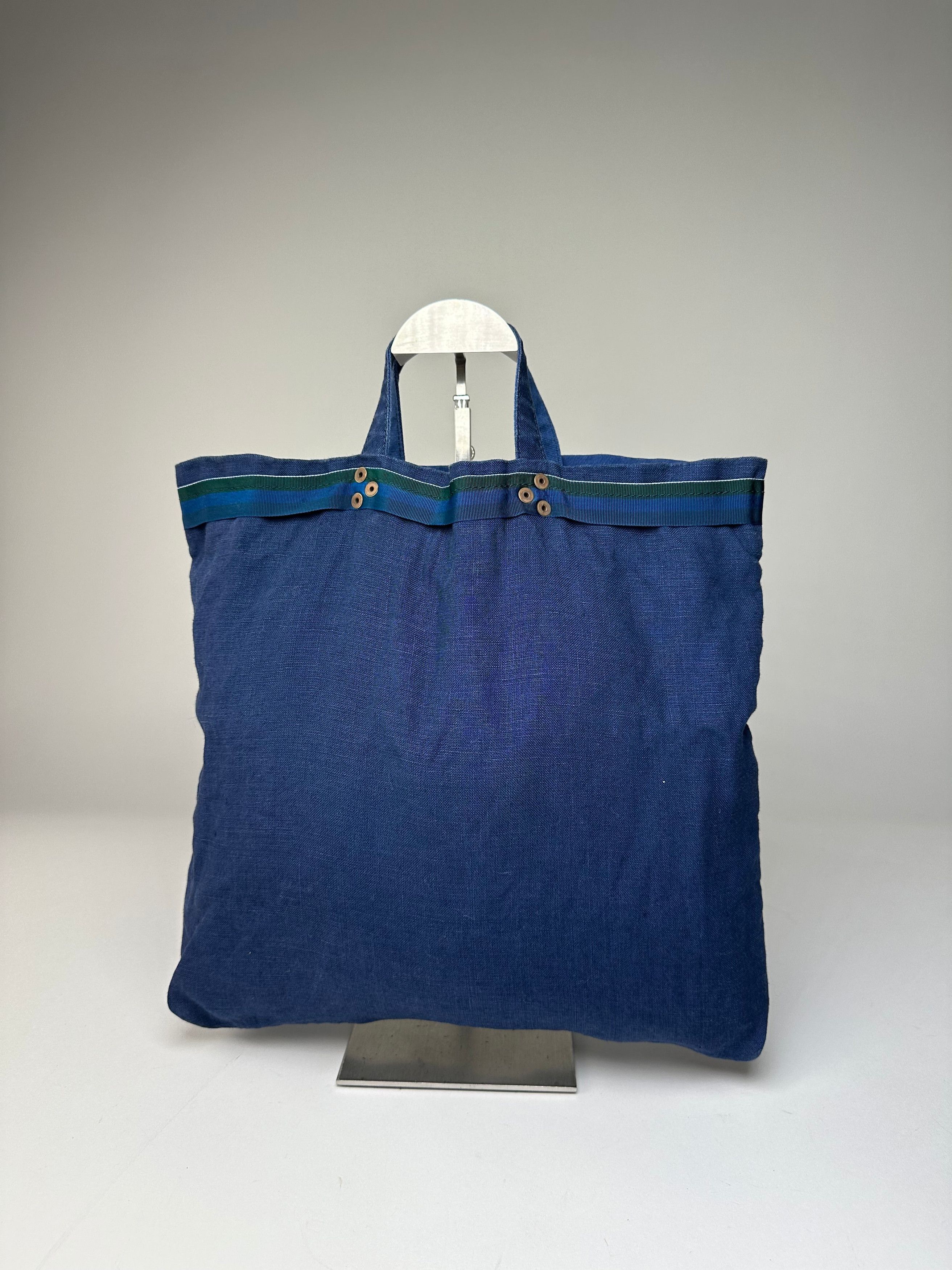 Comme des Garcons Vintage Comme des Garçons Cotton Canvas Tote Cobalt Blue Sil Size ONE SIZE - 4 Thumbnail