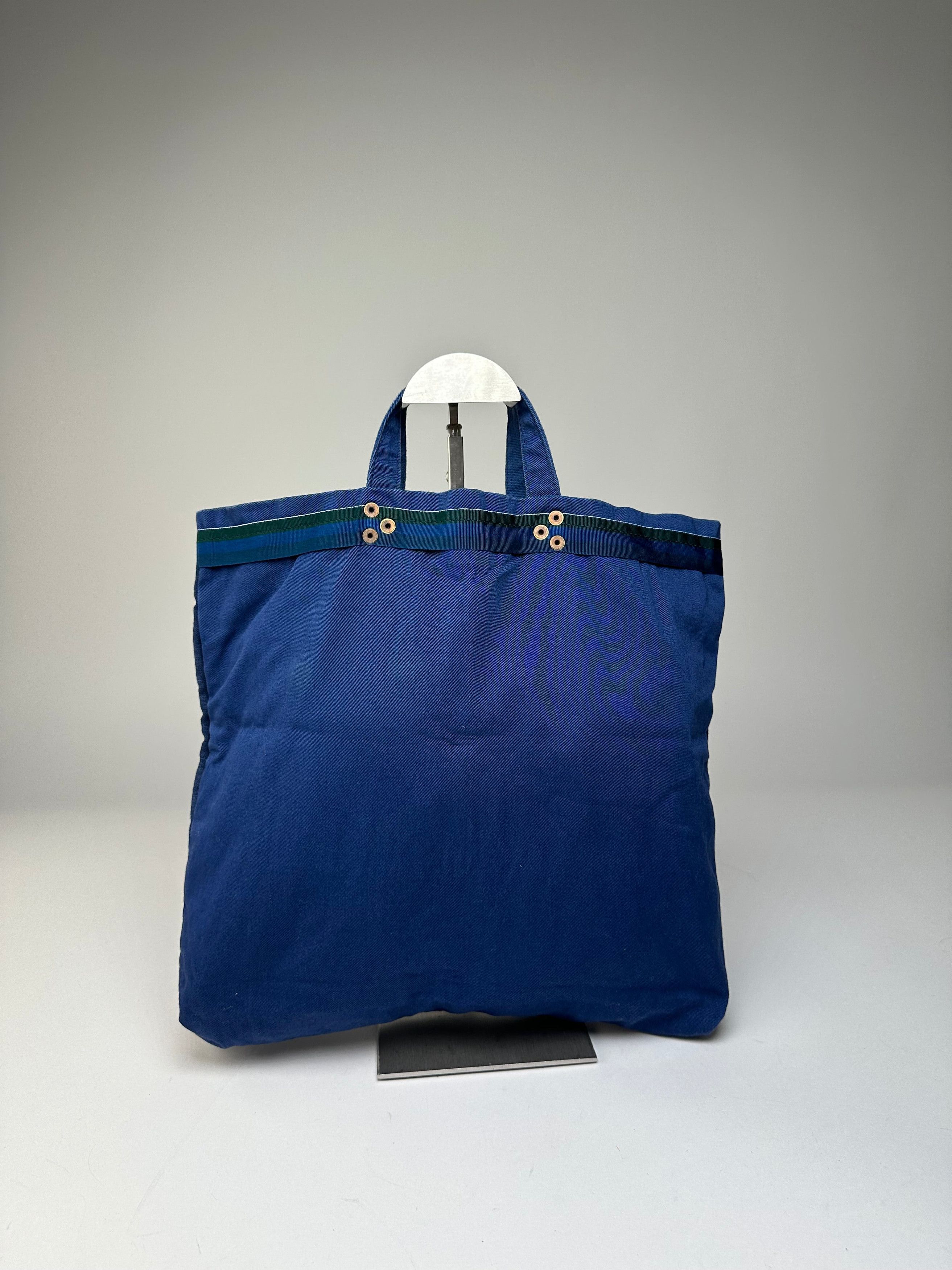 Comme des Garcons Vintage Comme des Garçons Cotton Canvas Tote Cobalt Blue Sil Size ONE SIZE - 8 Thumbnail