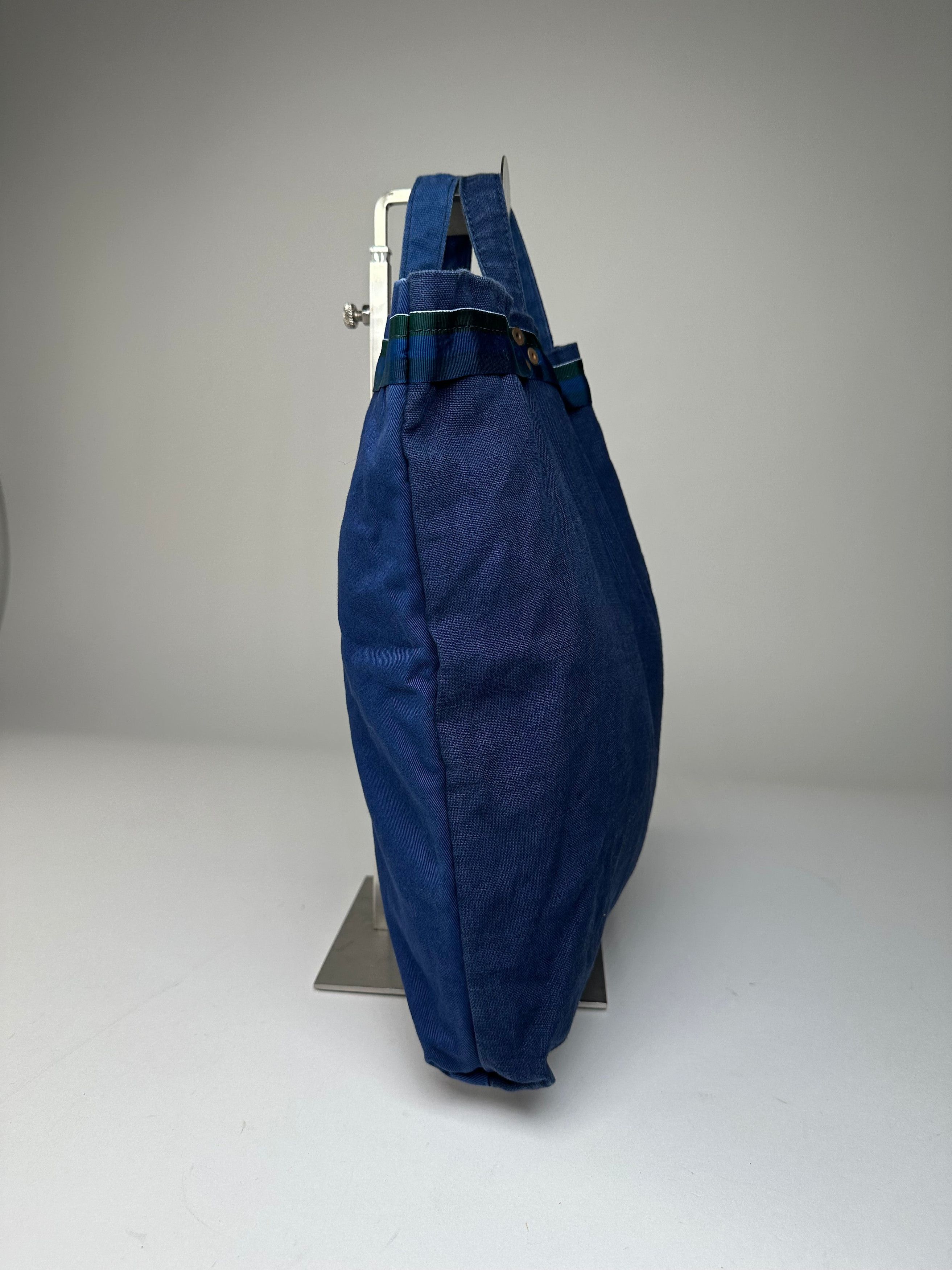 Comme des Garcons Vintage Comme des Garçons Cotton Canvas Tote Cobalt Blue Sil Size ONE SIZE - 6 Thumbnail