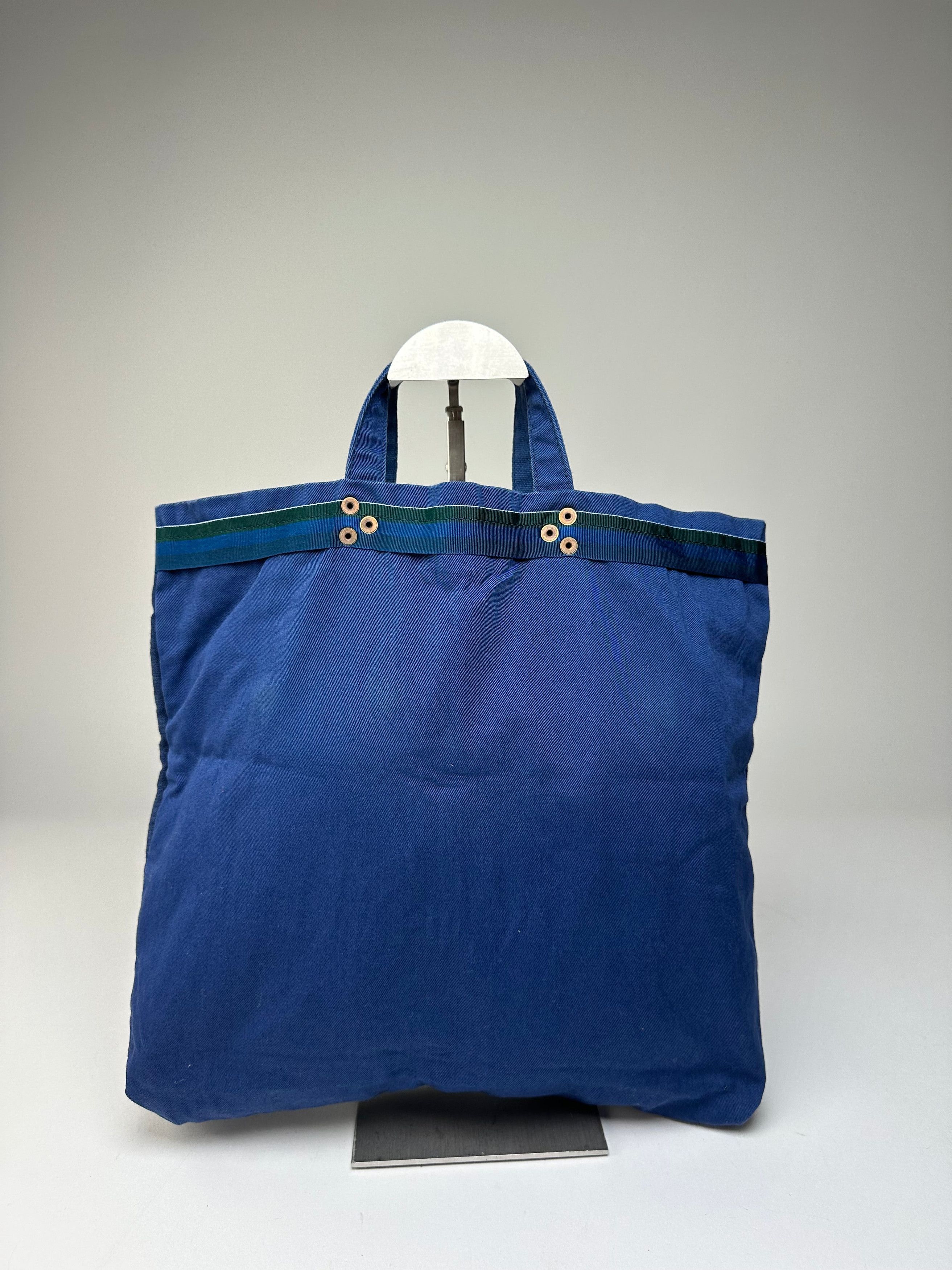 Comme des Garcons Vintage Comme des Garçons Cotton Canvas Tote Cobalt Blue Sil Size ONE SIZE - 2 Thumbnail