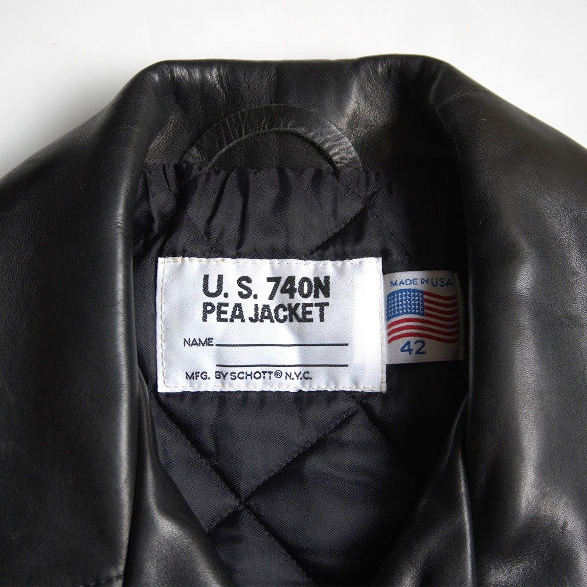 Schott SCHOTT 140 Thick Leather Peacoat Black Size XS Size US XS / EU 42 / 0 - 5 Thumbnail