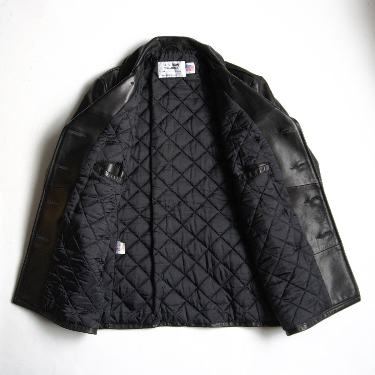Schott SCHOTT 140 Thick Leather Peacoat Black Size XS Size US XS / EU 42 / 0 - 3 Thumbnail