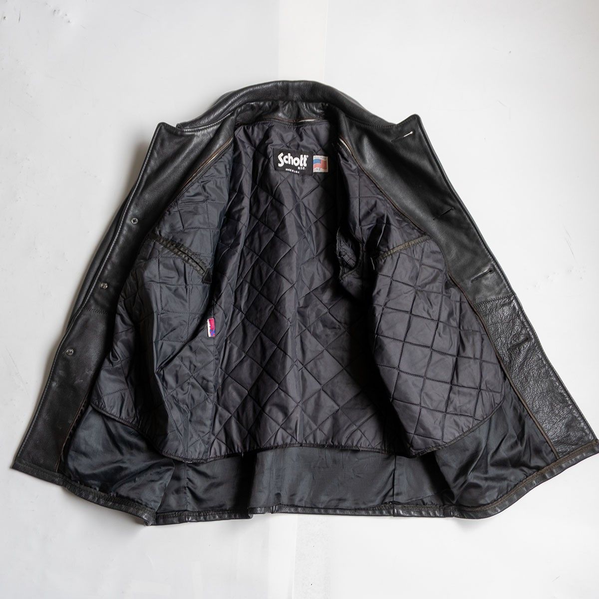 Schott SCHOTT 573 Thick Leather Car Coat Removable Liner Size XS Size US XS / EU 42 / 0 - 3 Thumbnail