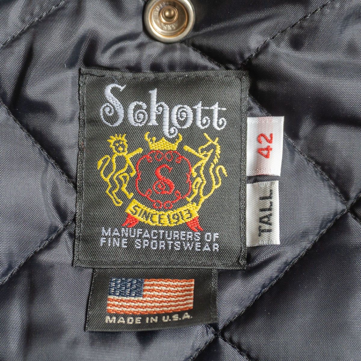 Schott SCHOTT 613UST One Star Double Rider Black Size 42TALL Size US L / EU 52-54 / 3 - 6 Thumbnail