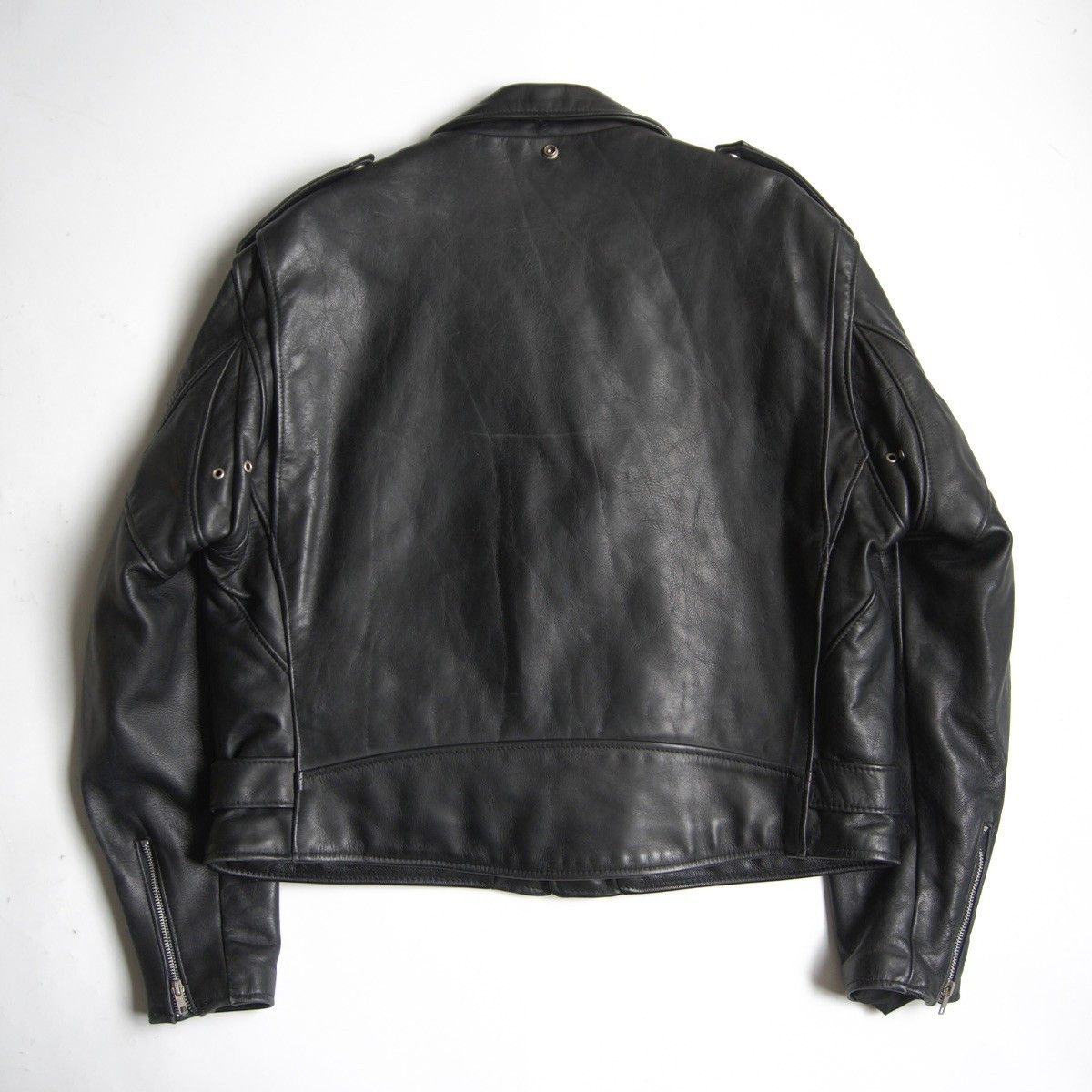 Schott SCHOTT 618 Double Rider Leather Jacket Black Size M Size US M / EU 48-50 / 2 - 2 Thumbnail