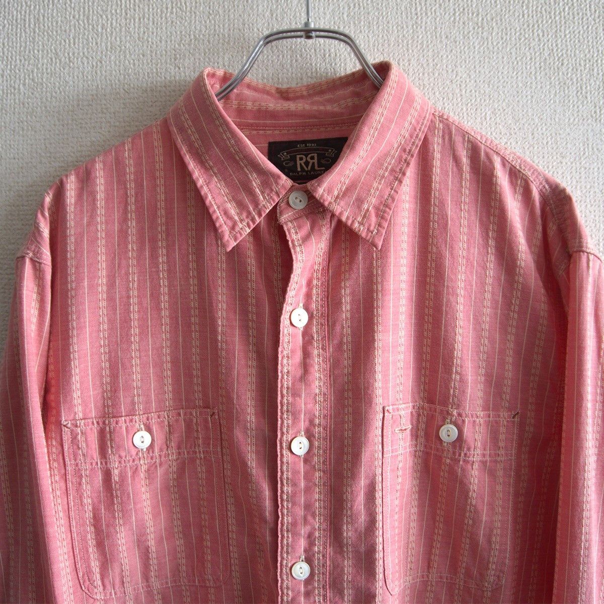 Vintage RRL Jacquard Stripe Work Shirt Size M Size US M / EU 48-50 / 2 - 2 Thumbnail
