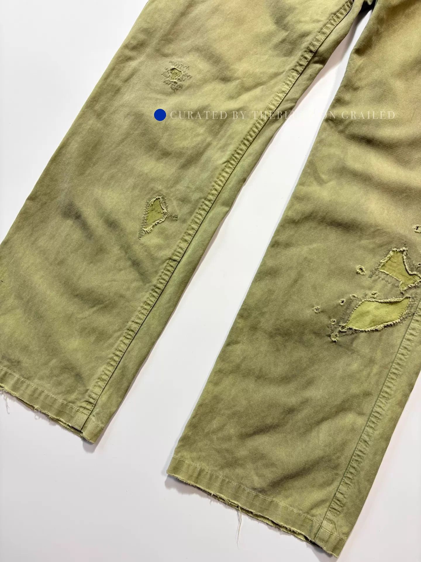 Visvim Distressed Flare Green Casual Pants Size US 30 / EU 46 - 5 Thumbnail