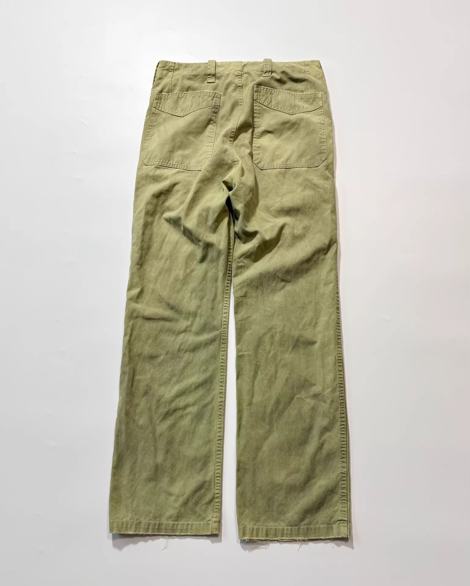 Visvim Distressed Flare Green Casual Pants Size US 30 / EU 46 - 3 Thumbnail
