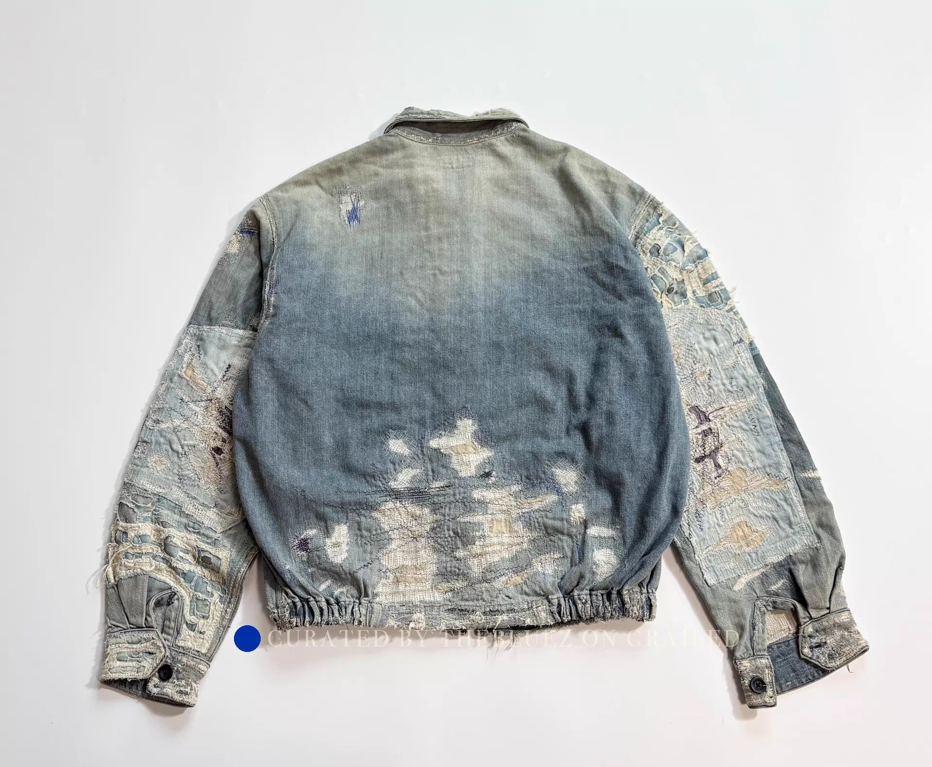 Kapital Distressed Blue Denim Jacket Size US L / EU 52-54 / 3 - 5 Thumbnail