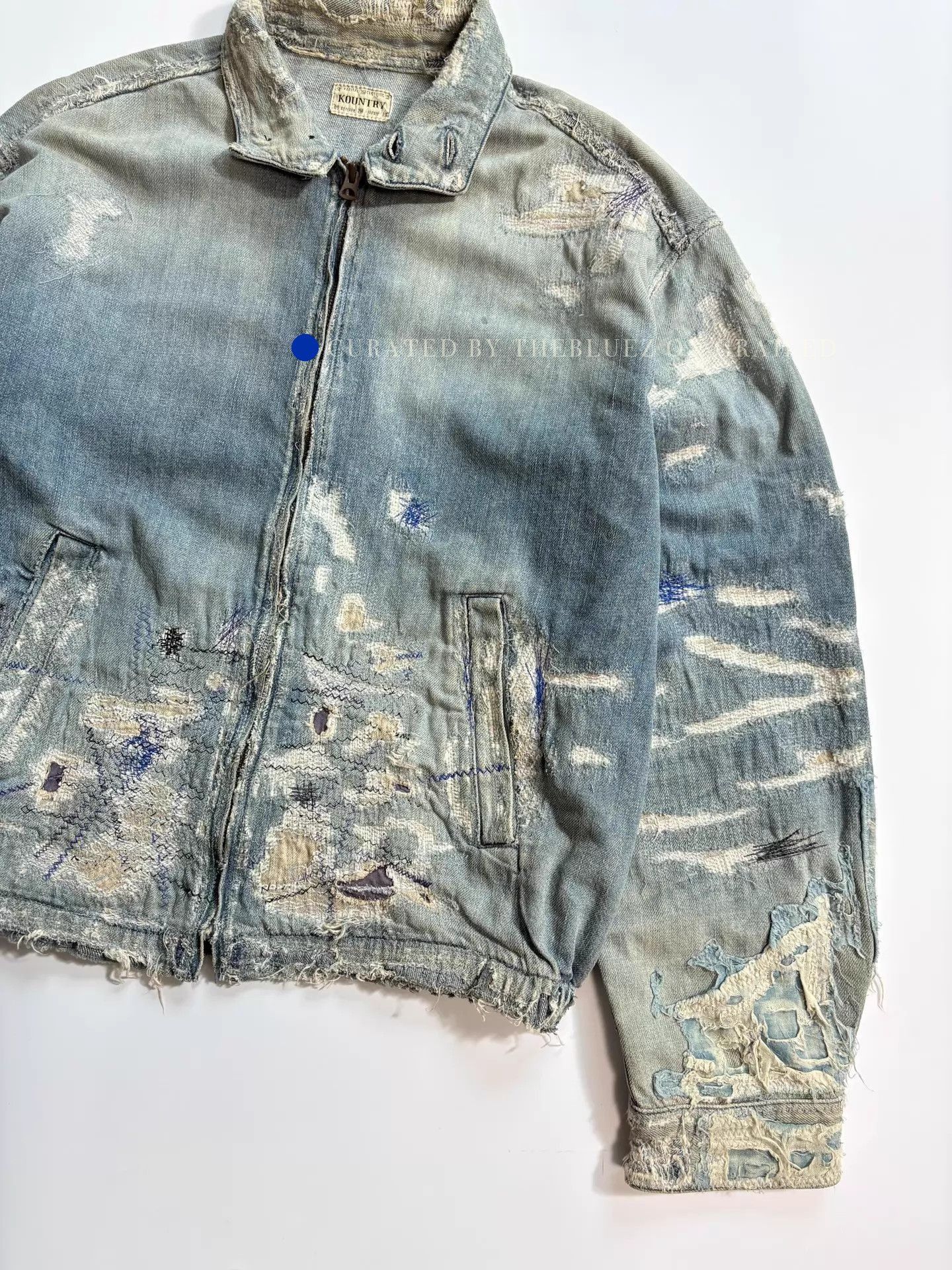 Kapital Distressed Blue Denim Jacket Size US L / EU 52-54 / 3 - 2 Thumbnail