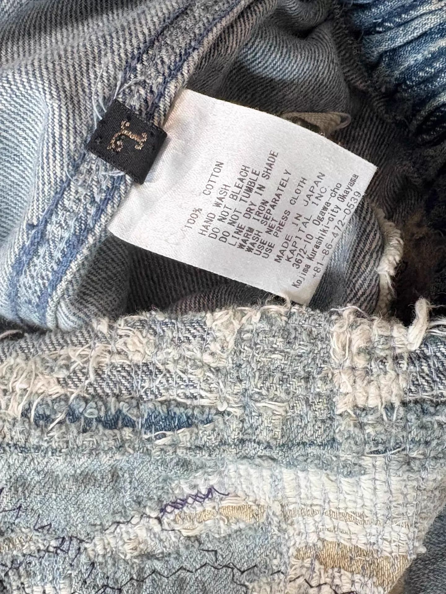 Kapital Distressed Blue Denim Jacket Size US L / EU 52-54 / 3 - 7 Thumbnail