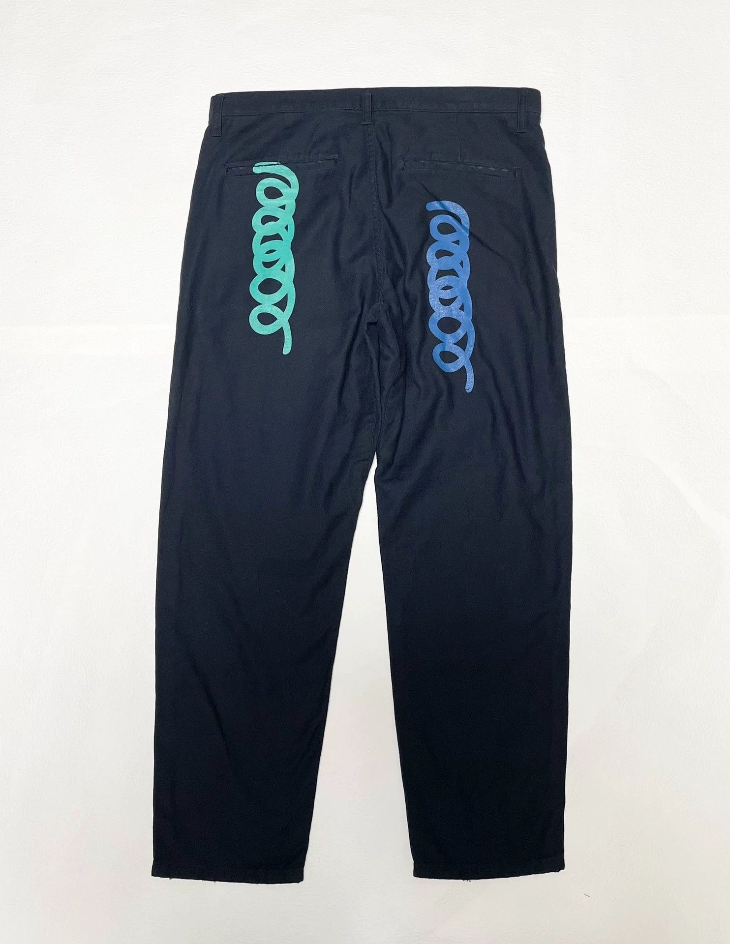 KUON Distressed Patchwork Casual Pants in Blue Size US 34 / EU 50 - 2 Thumbnail