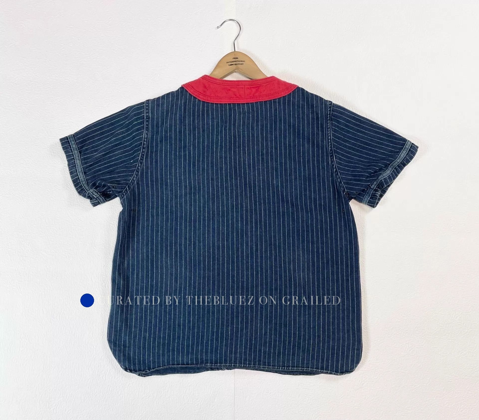 Visvim Striped Short-Sleeve Baseball Shirt in Blue Size US M / EU 48-50 / 2 - 2 Thumbnail