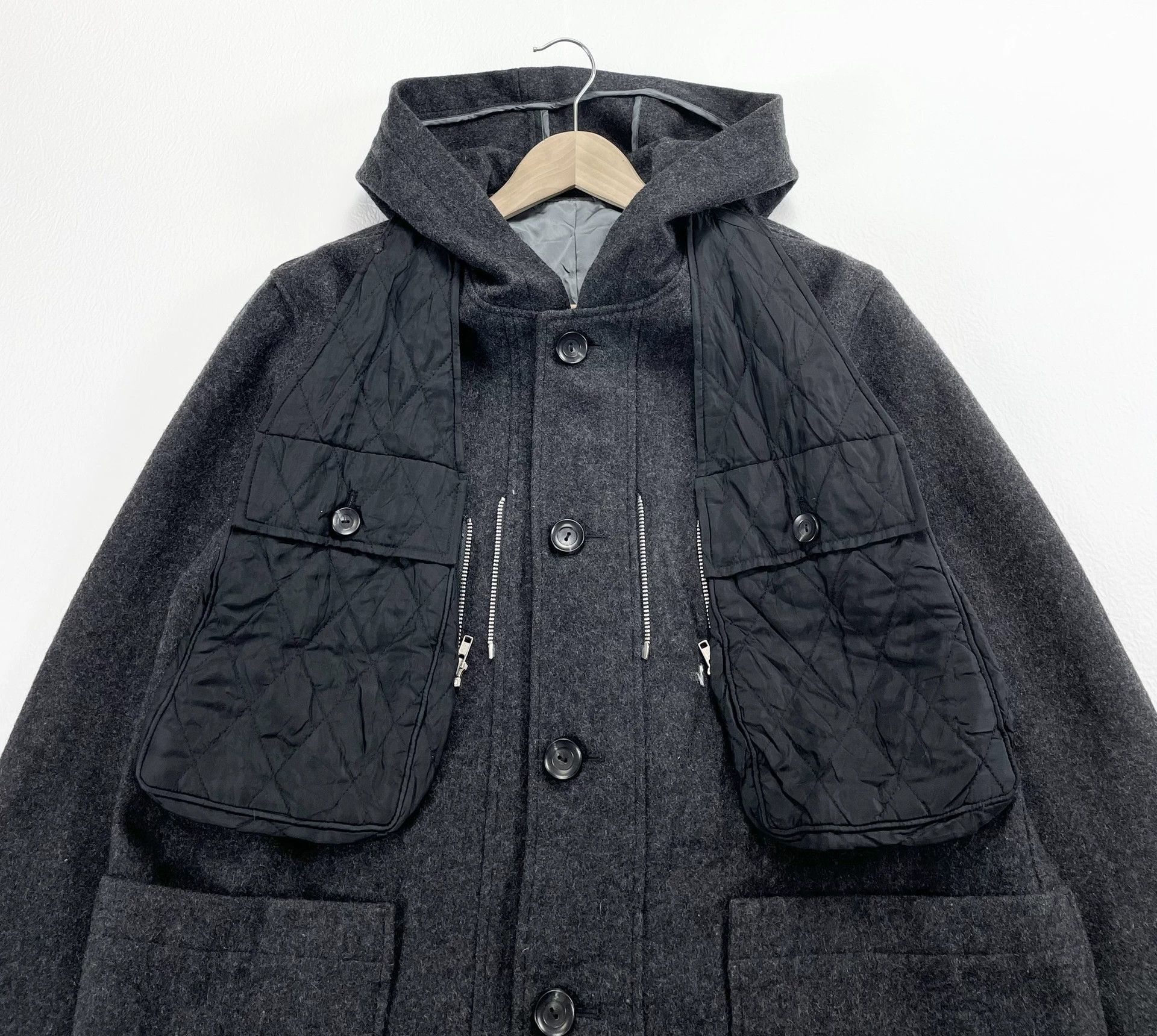 Issey Miyake Tactical Wool Detachable Pocket Jacket Size US M / EU 48-50 / 2 - 3 Thumbnail