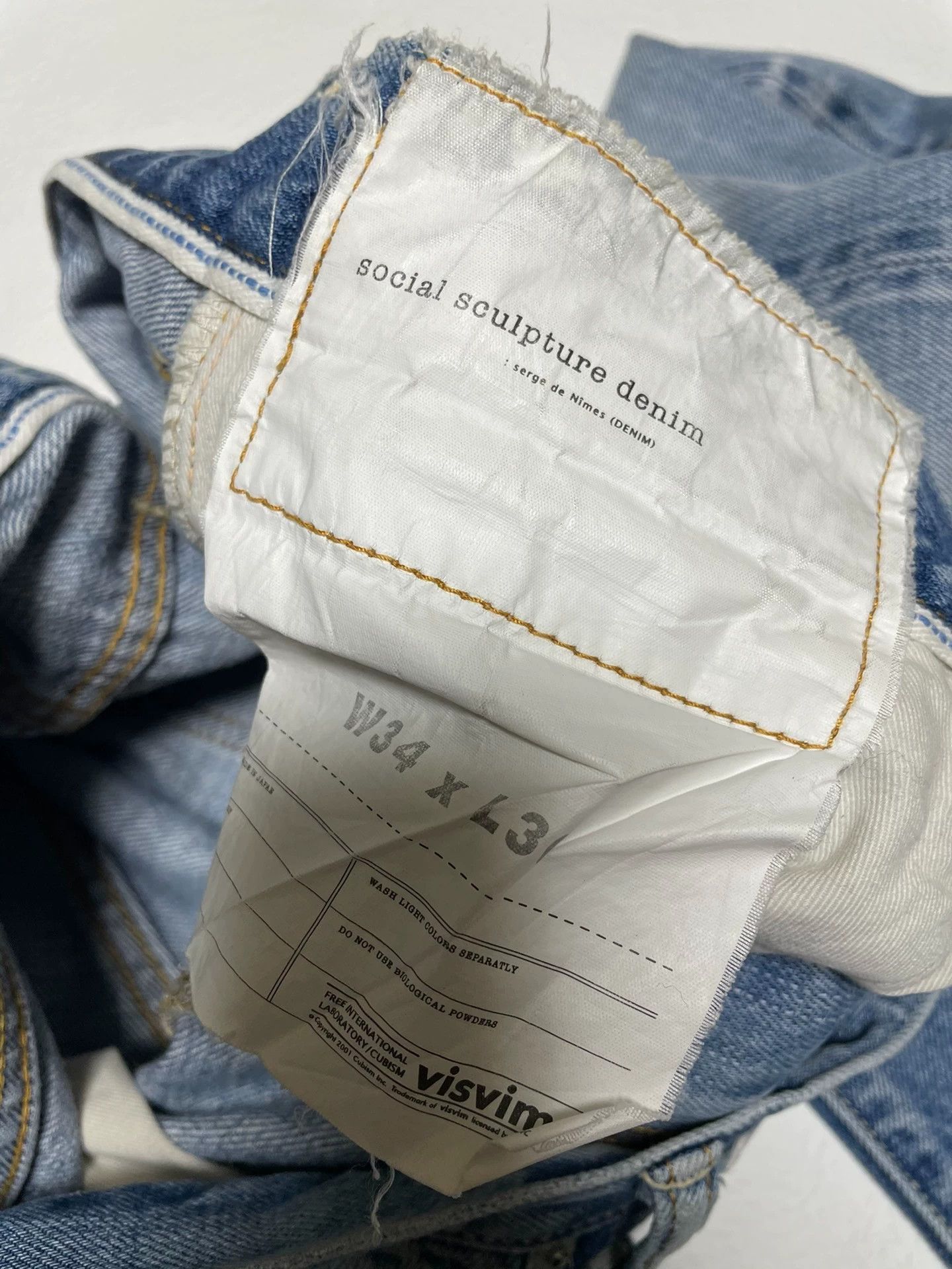Visvim Vintage Washed Cross Patch Denim Trousers Size US 34 / EU 50 - 4 Thumbnail