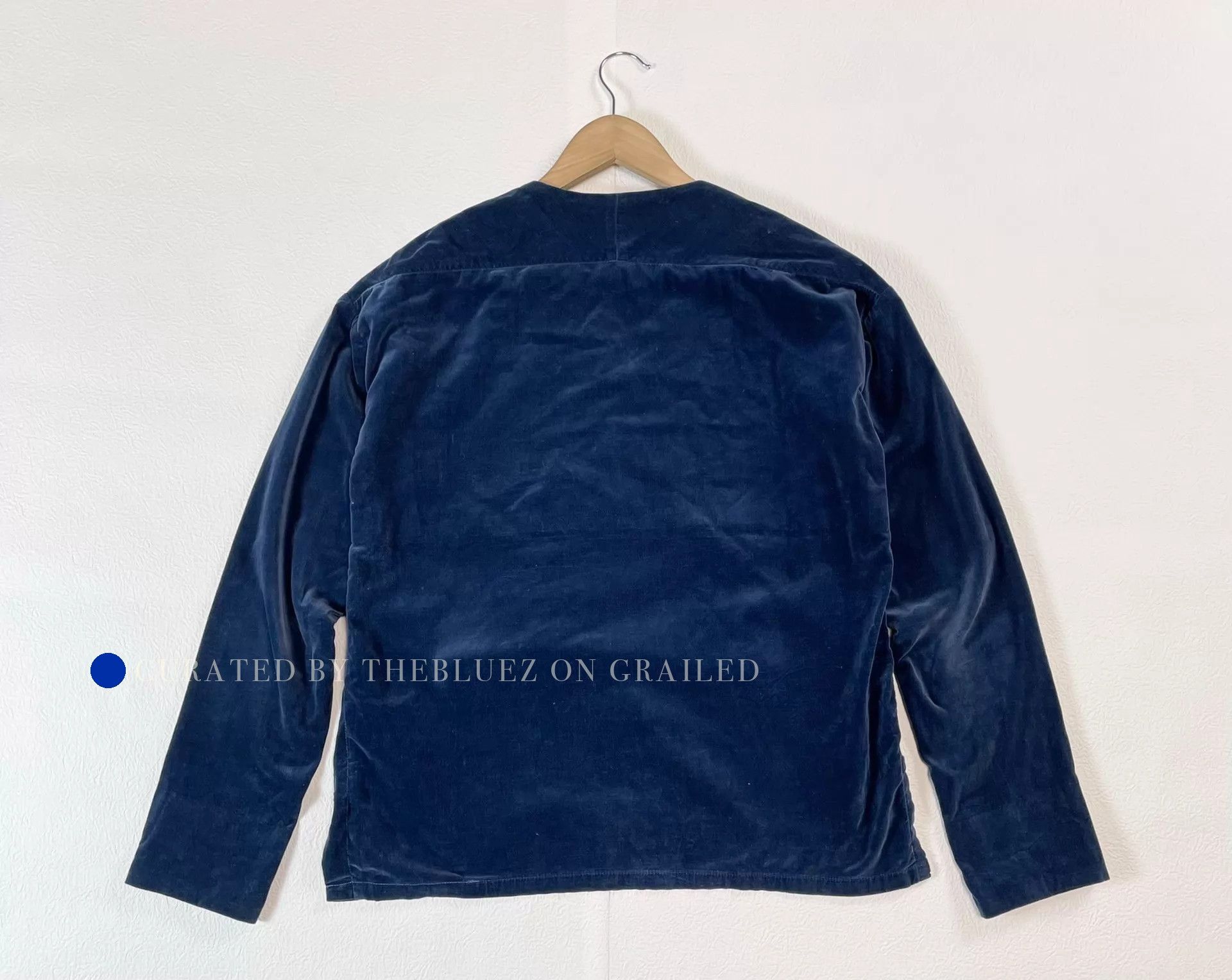 Visvim Velvet Button Sweatshirt in Blue Size US S / EU 44-46 / 1 - 2 Thumbnail