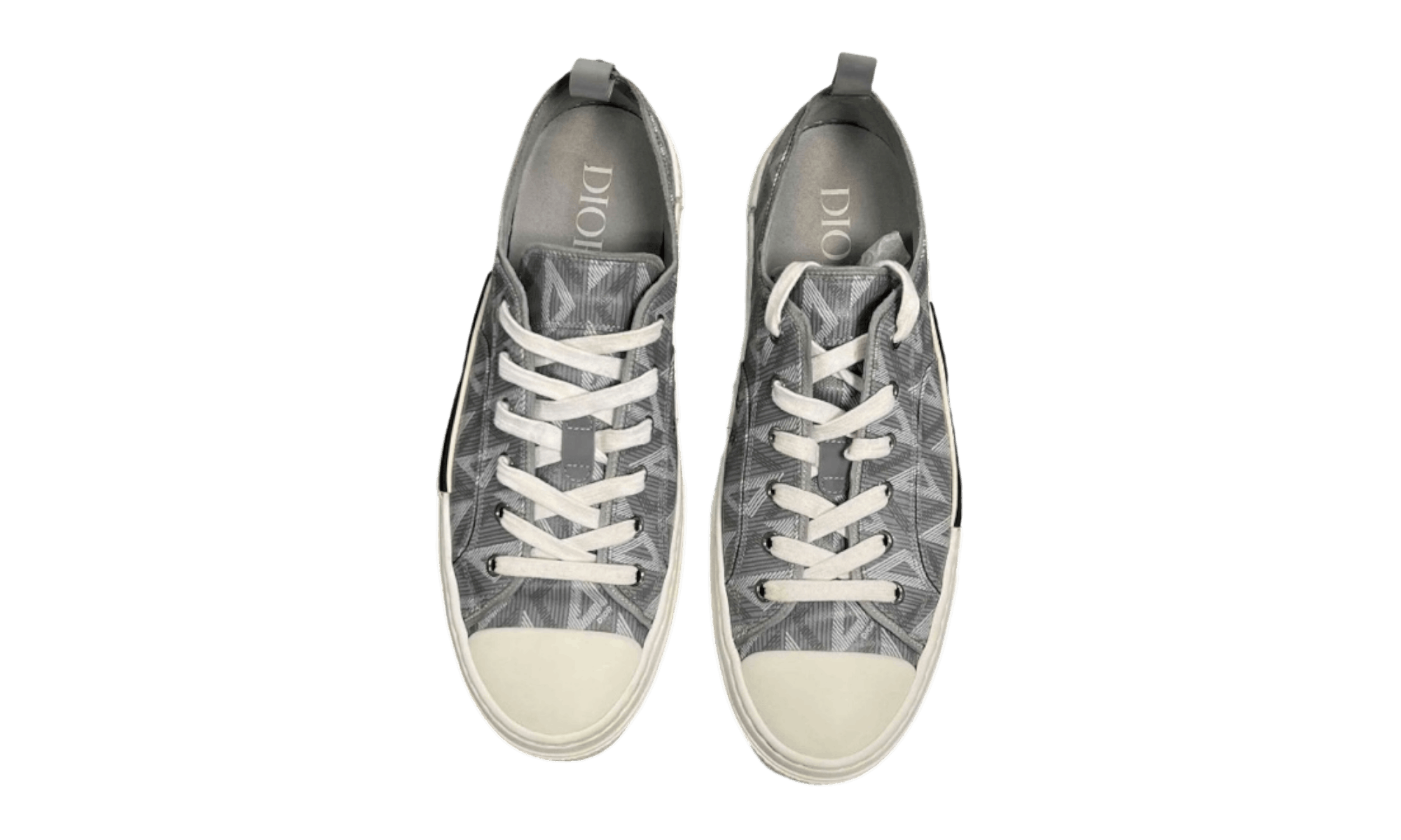 Dior B23 Low Top Gray CD Diamond Sneakers (PreOwned) Size US 11 / EU 44 - 4 Thumbnail