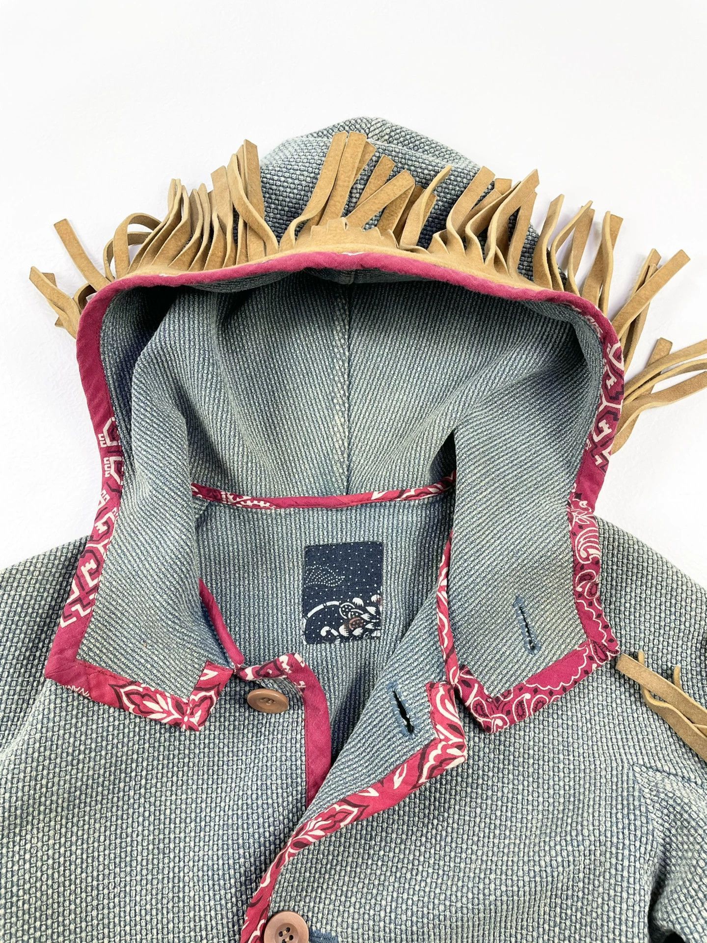 Visvim Indigo Mud-Dyed Deer Skin Fringe Jacket Size US S / EU 44-46 / 1 - 6 Thumbnail