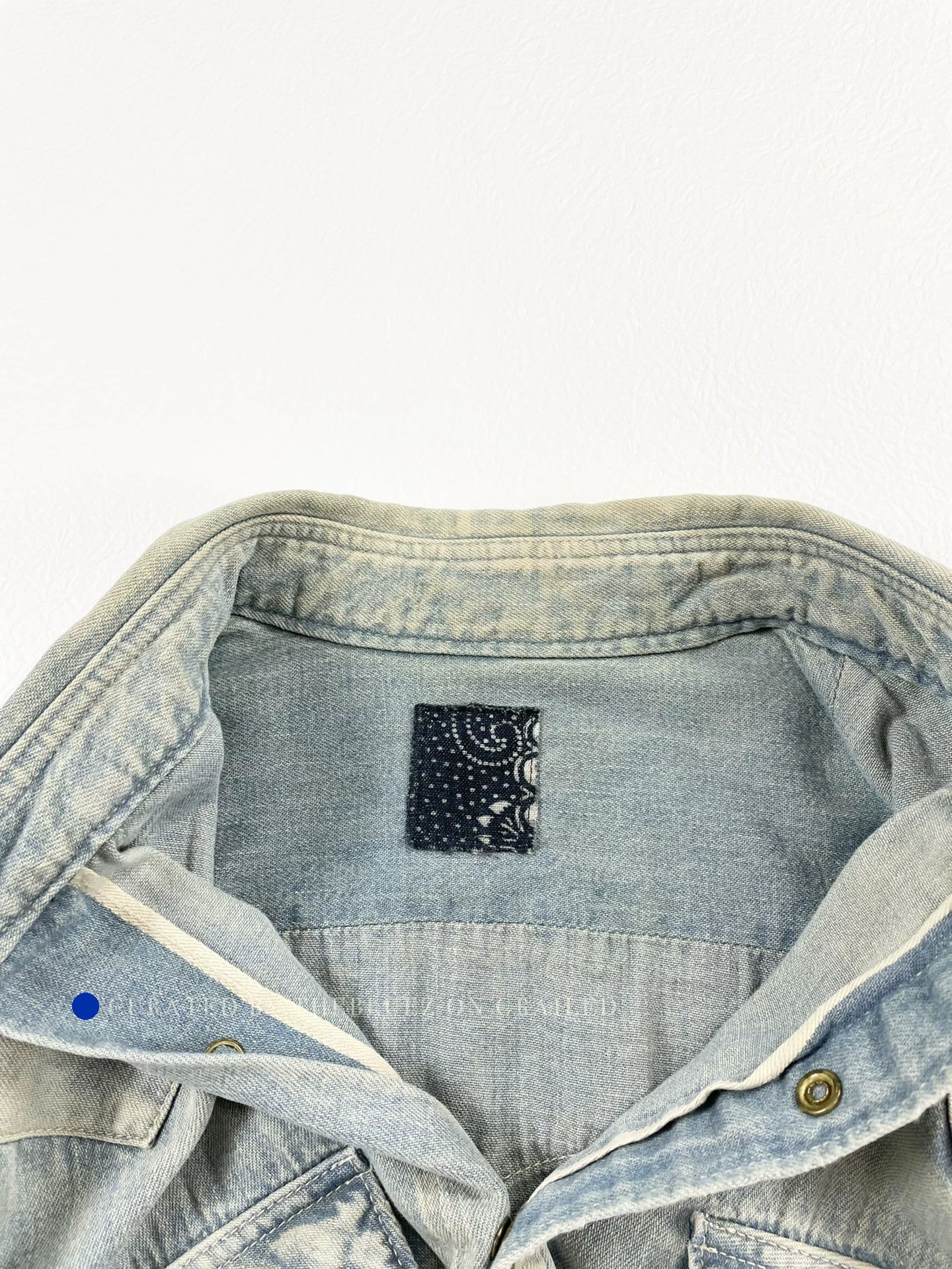 Visvim Mud Dyed Blue Denim Button-Up Shirt Size US S / EU 44-46 / 1 - 6 Thumbnail