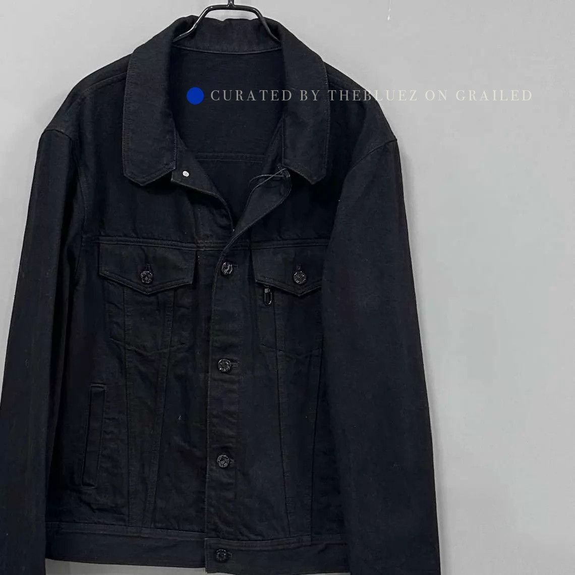 Louis Vuitton Vintage Washed Black Denim Jacket Size US L / EU 52-54 / 3 - 2 Thumbnail