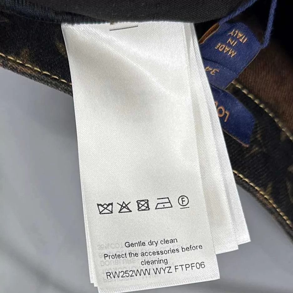 Louis Vuitton Wide Leg Jeans with Monogram Print Size US 34 / EU 50 - 6 Thumbnail