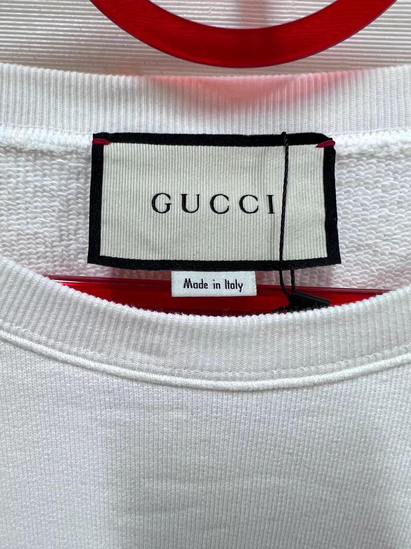 Gucci GG Stripe Print Sweatshirt in White Size US XS / EU 42 / 0 - 4 Thumbnail