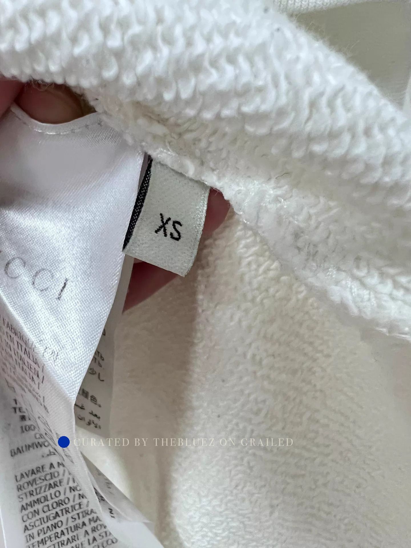 Gucci GG Stripe Print Sweatshirt in White Size US XS / EU 42 / 0 - 6 Thumbnail