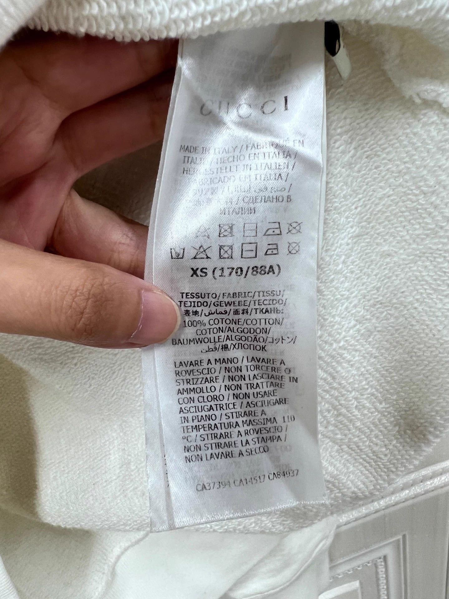 Gucci GG Stripe Print Sweatshirt in White Size US XS / EU 42 / 0 - 5 Thumbnail