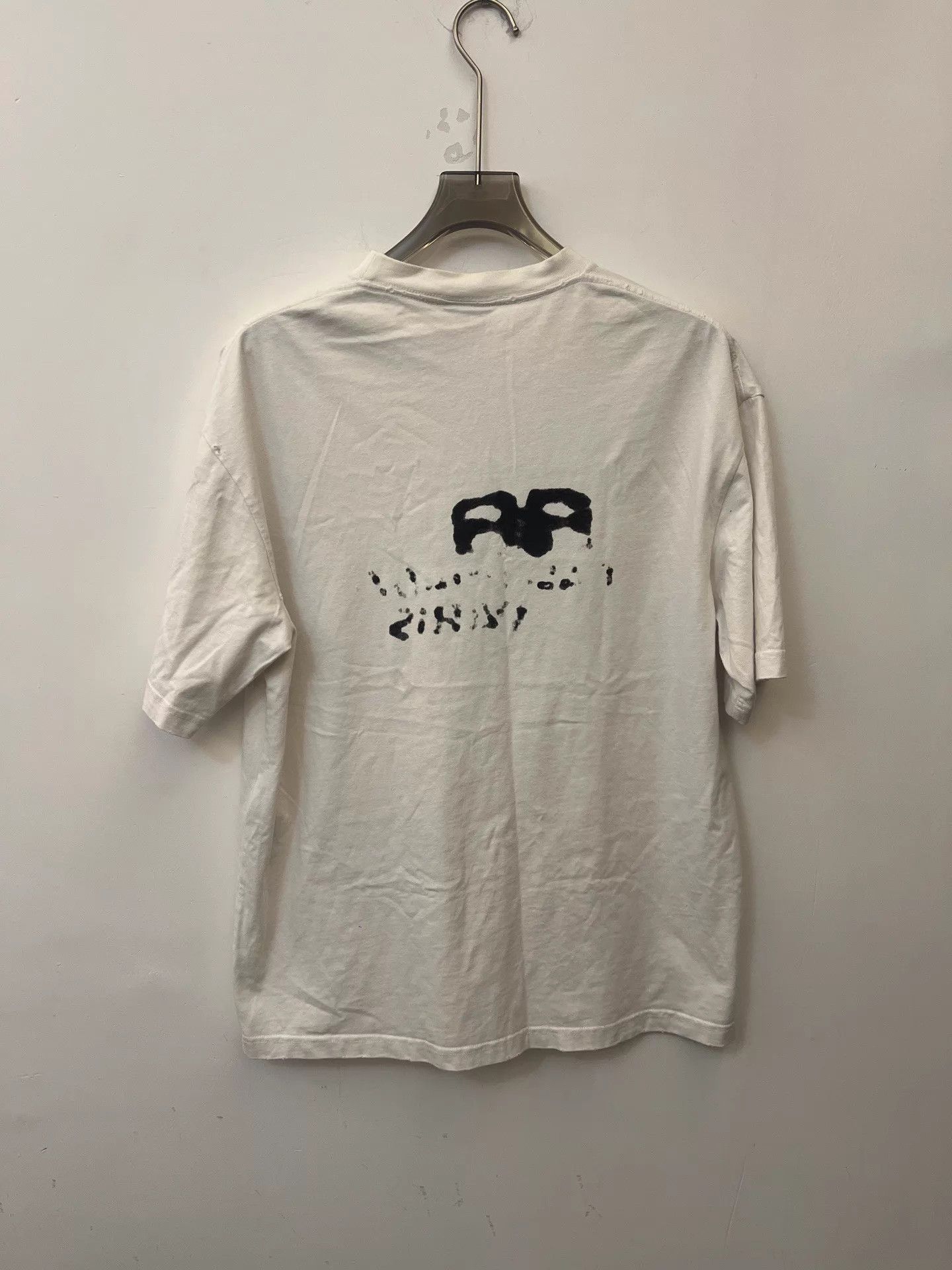 Balenciaga SS23 Regular Logo Print Crewneck Tee in White Size US S / EU 44-46 / 1 - 3 Thumbnail