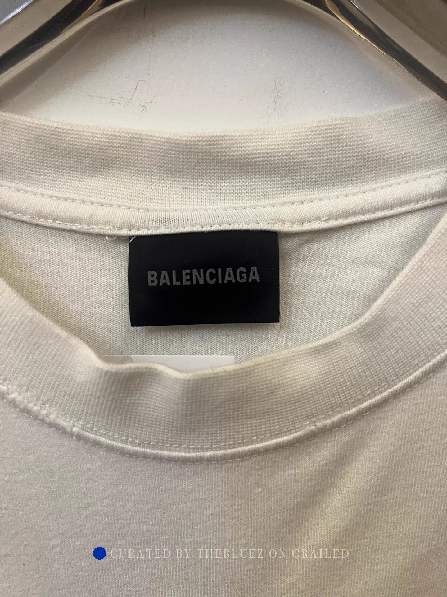 Balenciaga SS23 Regular Logo Print Crewneck Tee in White Size US S / EU 44-46 / 1 - 2 Thumbnail