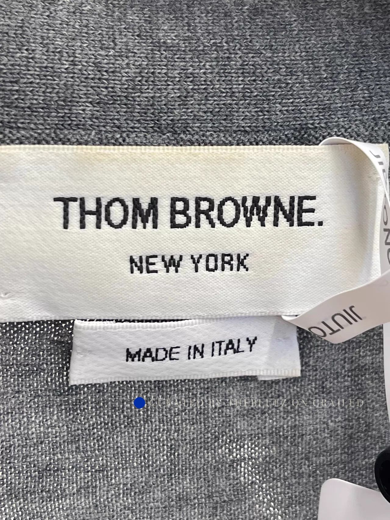 Thom Browne Gray Knit Cardigan with 4-Stripe Detail Size US XXL / EU 58 / 5 - 2 Thumbnail