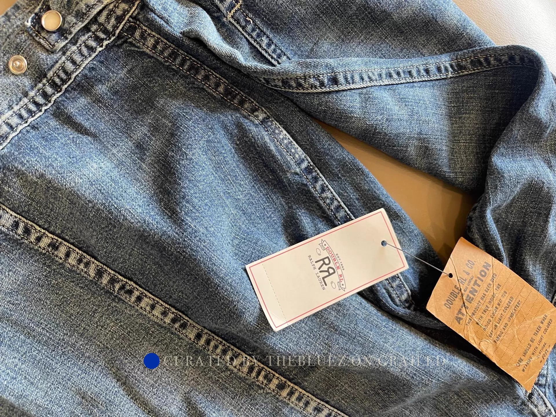 RRL Ralph Lauren Vintage Lightweight Blue Denim Jacket Size US S / EU 44-46 / 1 - 5 Thumbnail