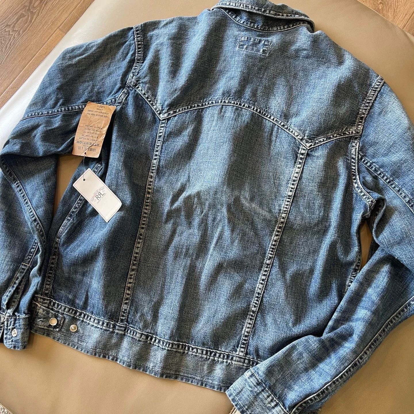 RRL Ralph Lauren Vintage Lightweight Blue Denim Jacket Size US S / EU 44-46 / 1 - 2 Thumbnail