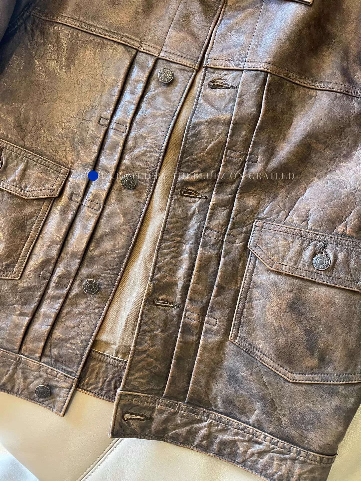 RRL Ralph Lauren Like New Brown Cowhide Leather Jacket Size US S / EU 44-46 / 1 - 5 Thumbnail