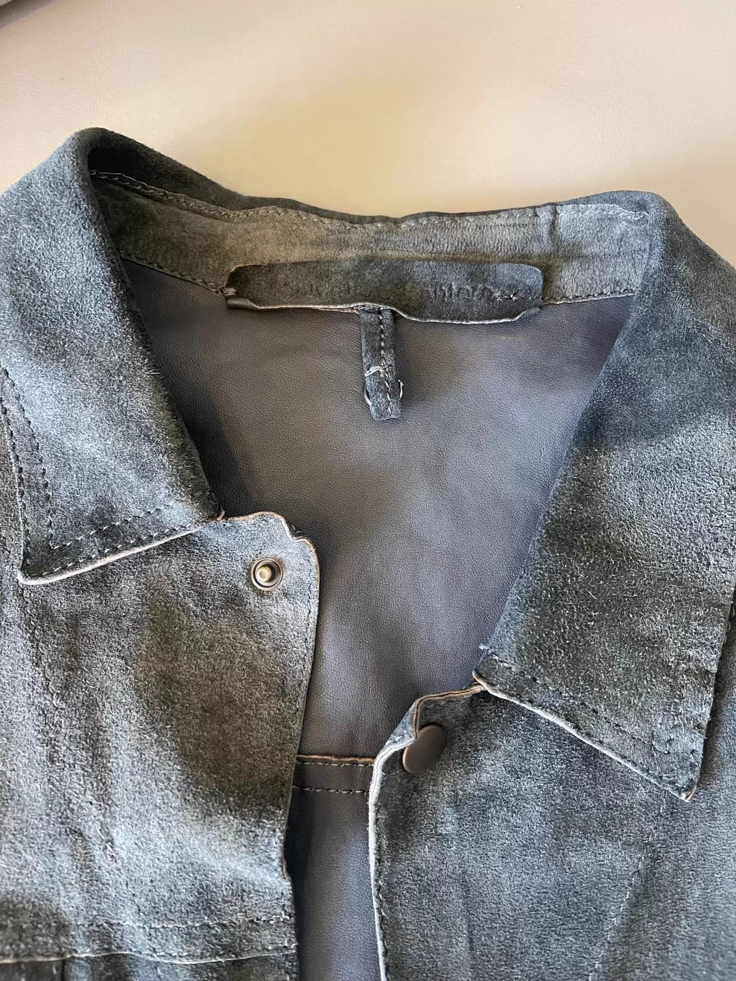 Salvatore Santoro Washed Gray Thin Leather Jacket Size US M / EU 48-50 / 2 - 6 Thumbnail