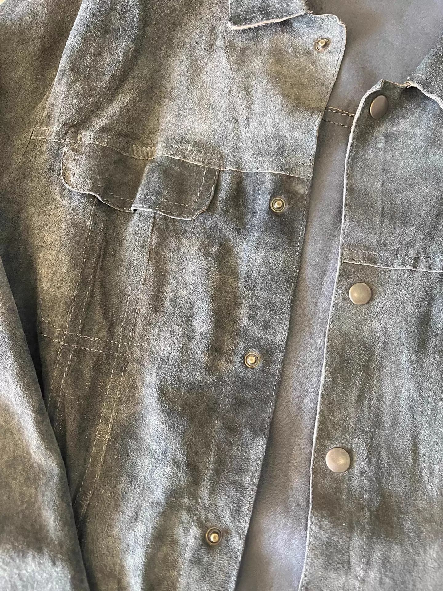 Salvatore Santoro Washed Gray Thin Leather Jacket Size US M / EU 48-50 / 2 - 4 Thumbnail