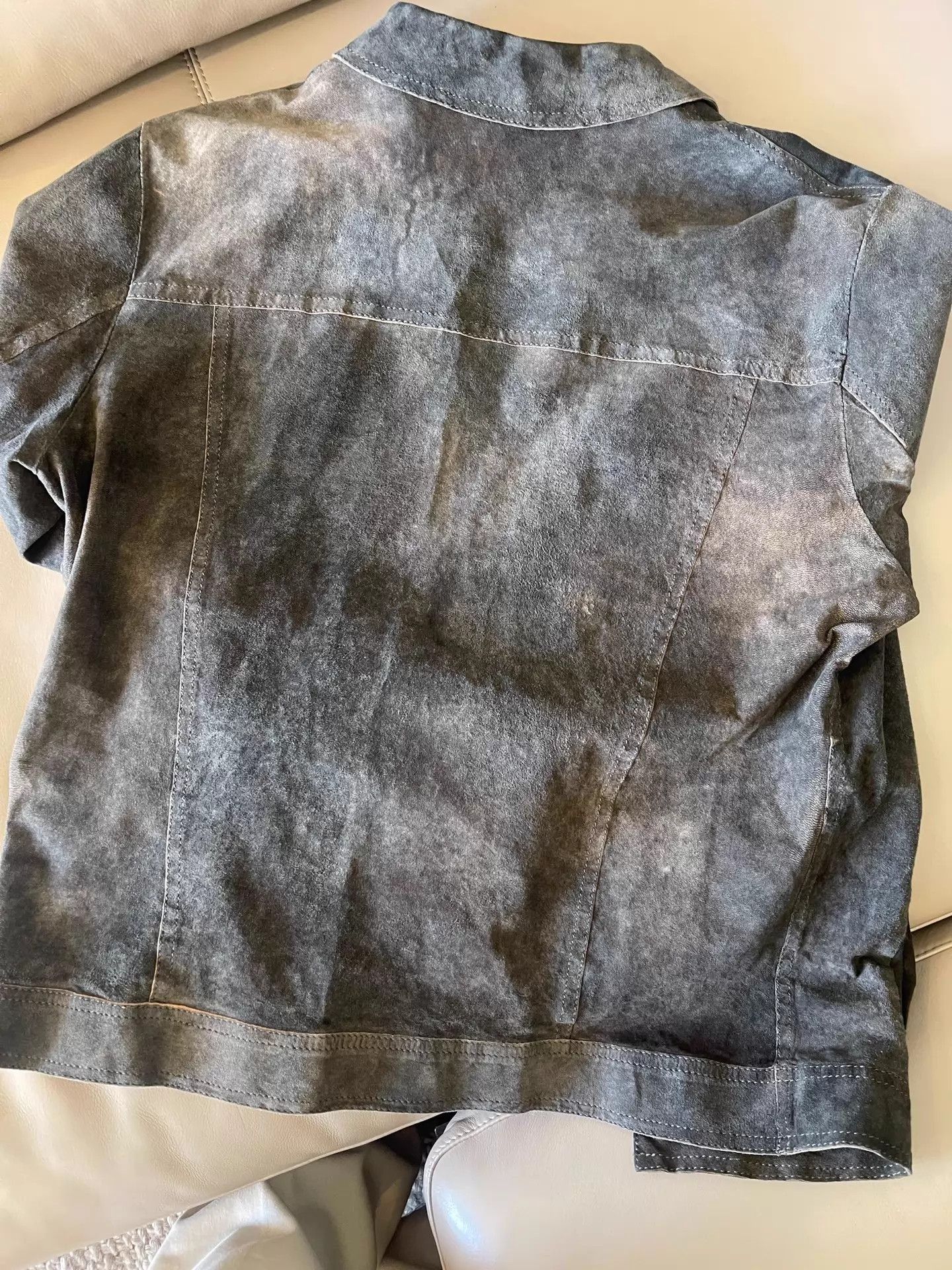 Salvatore Santoro Washed Gray Thin Leather Jacket Size US M / EU 48-50 / 2 - 3 Thumbnail