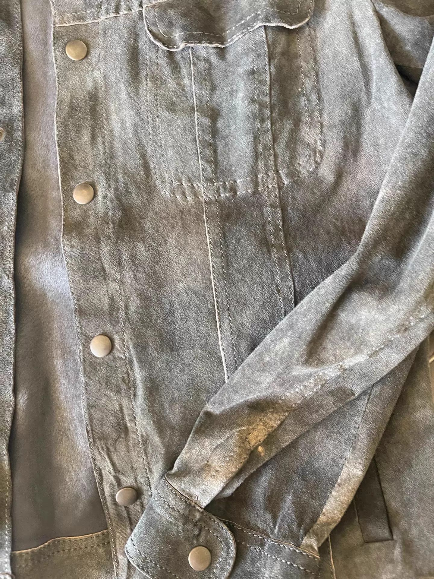 Salvatore Santoro Washed Gray Thin Leather Jacket Size US M / EU 48-50 / 2 - 5 Thumbnail