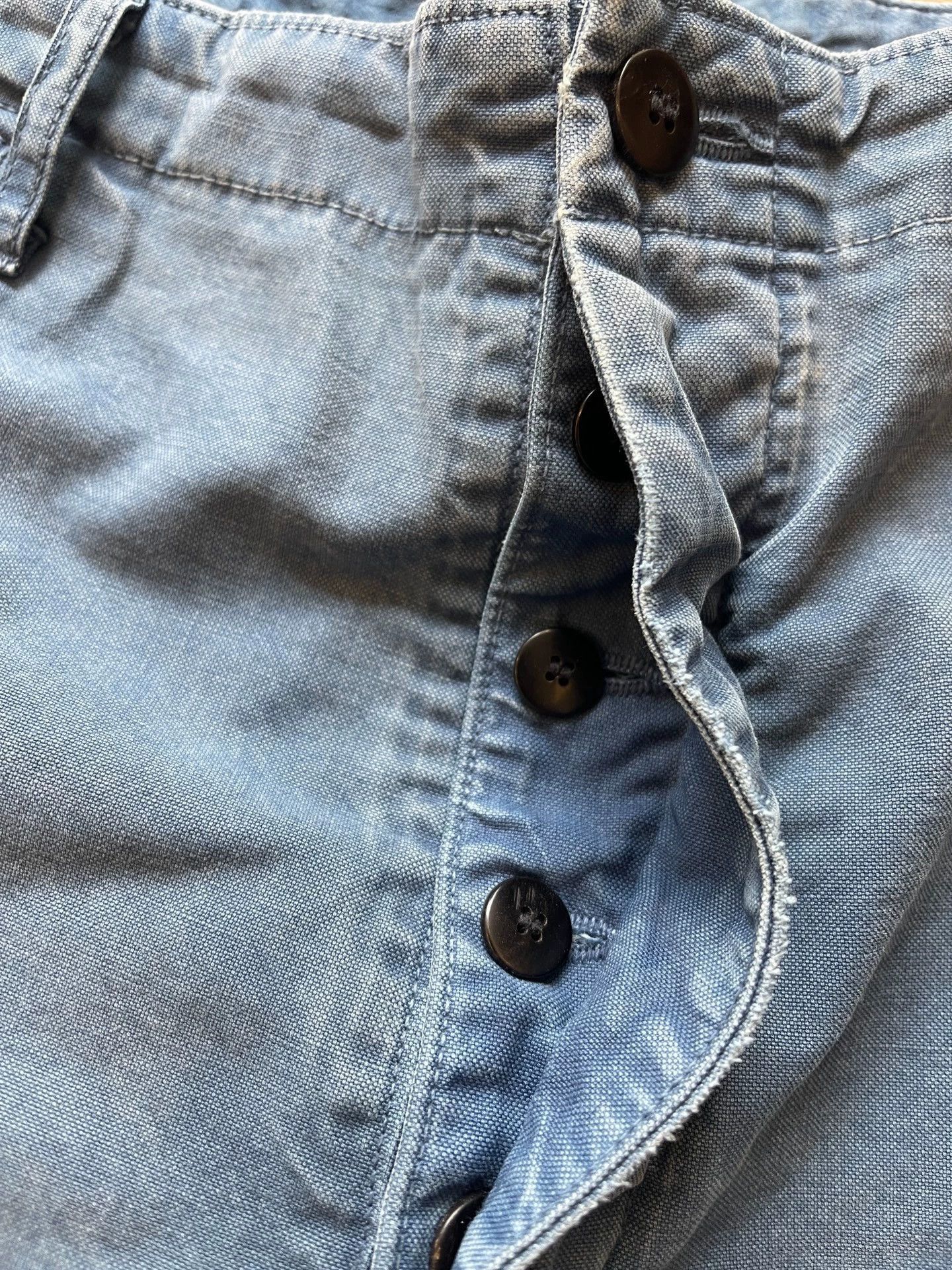 Visvim Indigo Destroyed Chino Shorts Size US 36 / EU 52 - 5 Thumbnail
