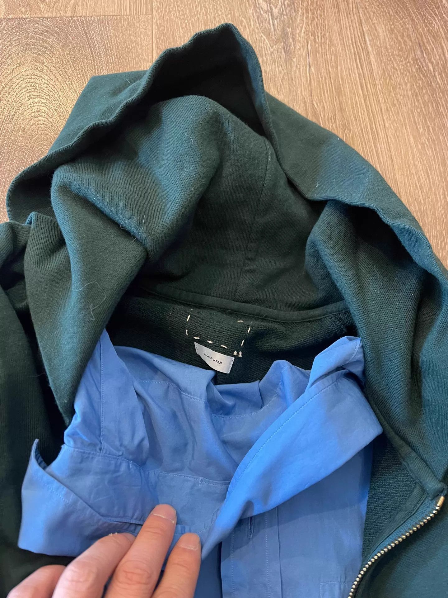 Visvim Green Zip-Up Hoodie with Brass Zipper Size US L / EU 52-54 / 3 - 4 Thumbnail