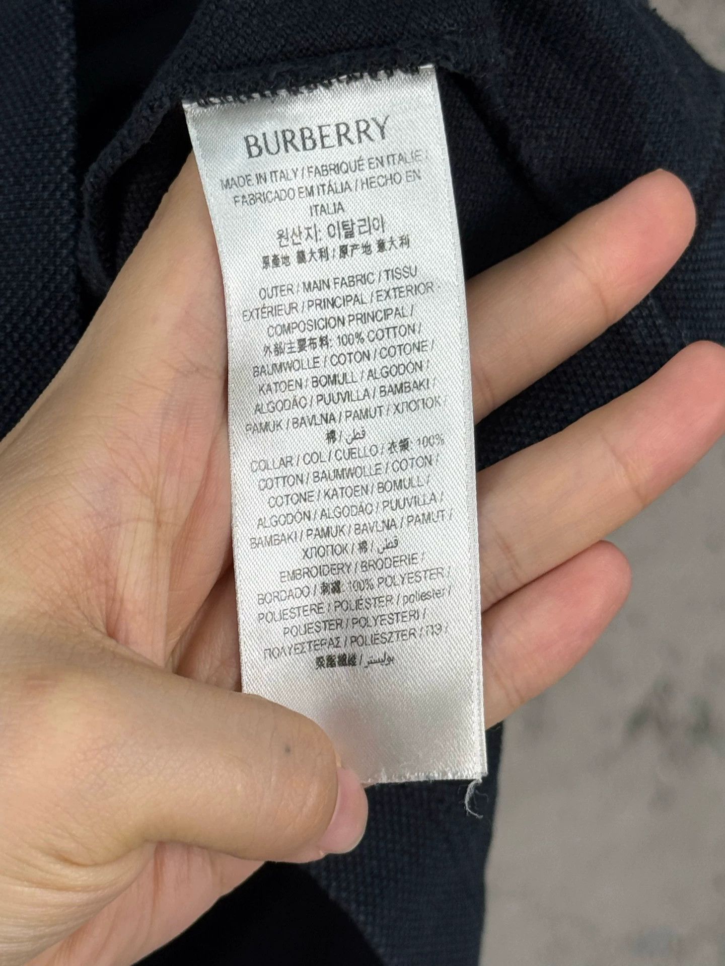 Burberry Classic Black Polo Shirt - Size L Size US L / EU 52-54 / 3 - 7 Thumbnail