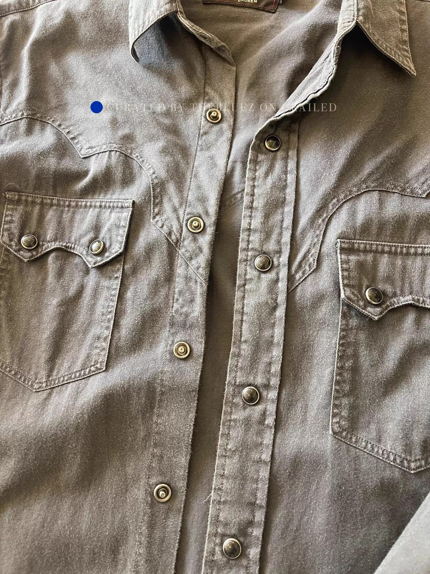 RRL Ralph Lauren Distressed Black Western Button-Up Shirt Size US S / EU 44-46 / 1 - 6 Thumbnail