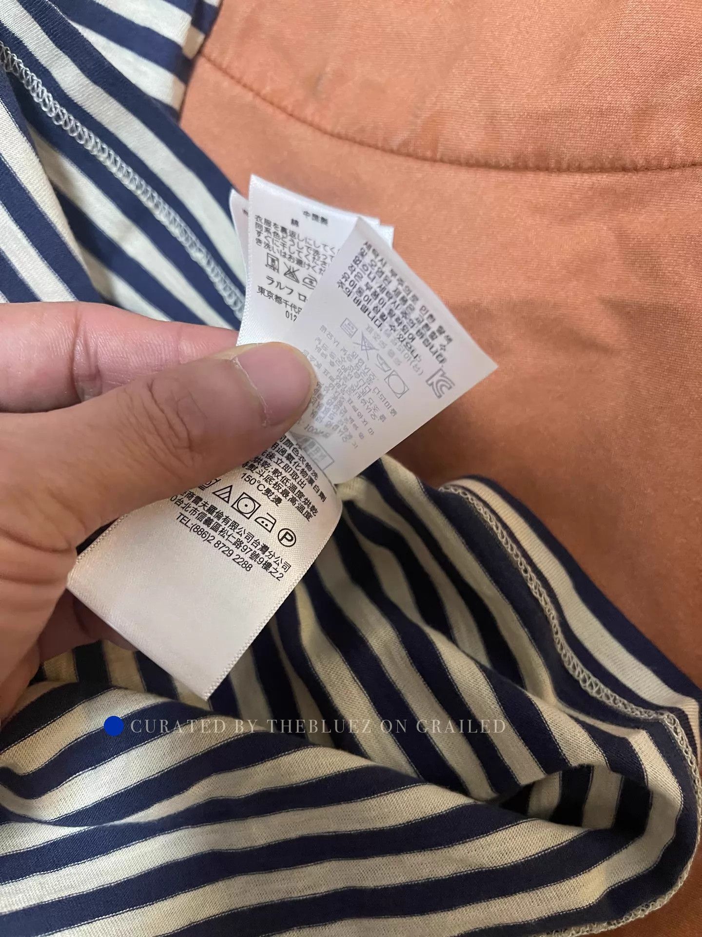 RRL Ralph Lauren Striped Indigo Double RL Tee in M Size US M / EU 48-50 / 2 - 8 Thumbnail