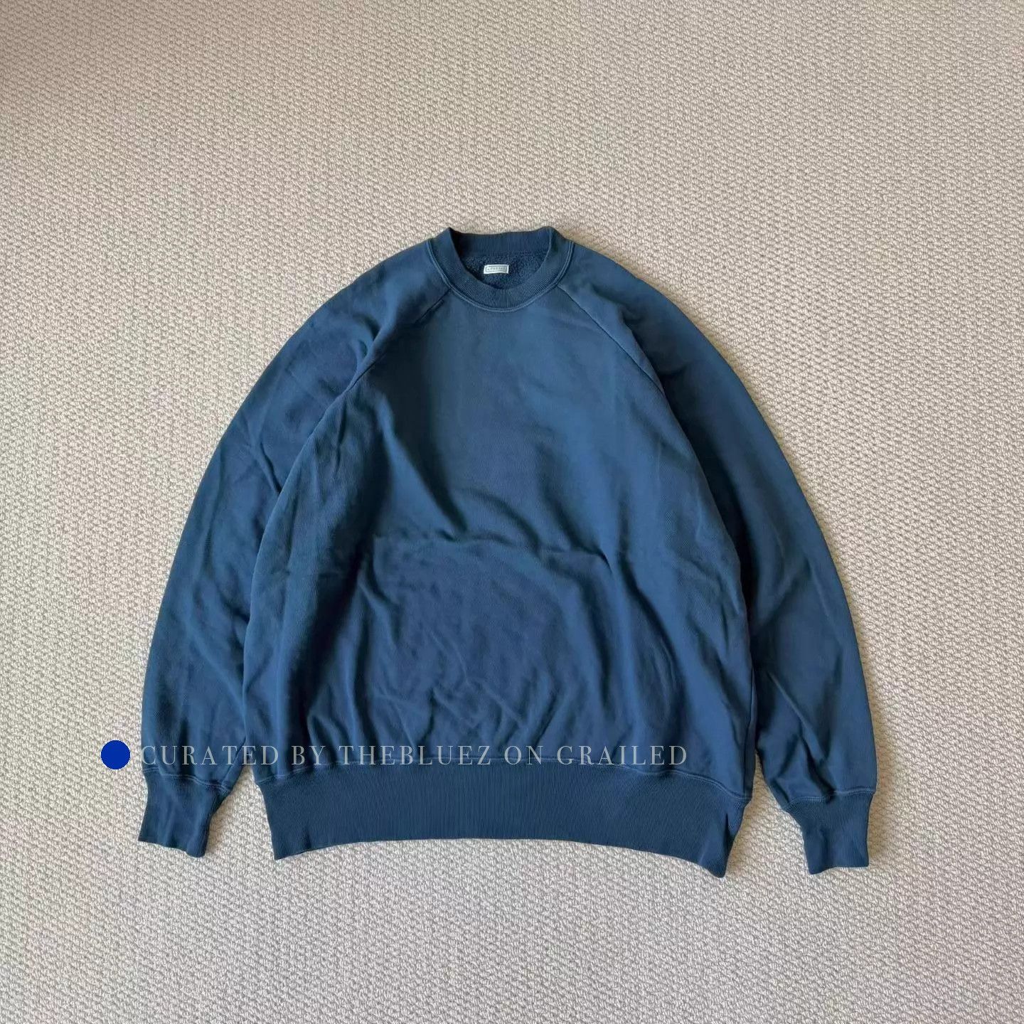 A.PRESSE Vintage Distressed Light Blue Sweatshirt Size US L / EU 52-54 / 3 - 2 Thumbnail